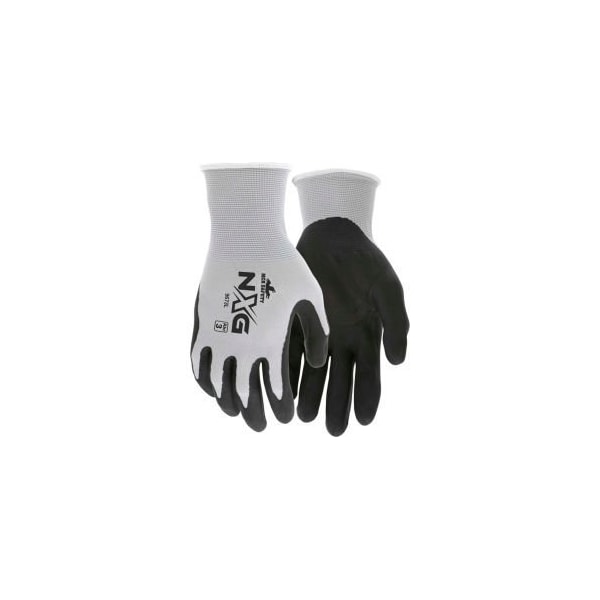Mcr Safety 9673L Memphis Foam Nitrile Gloves, Large, 13 Gauge, Gray/Black, Dozen 9673L - main